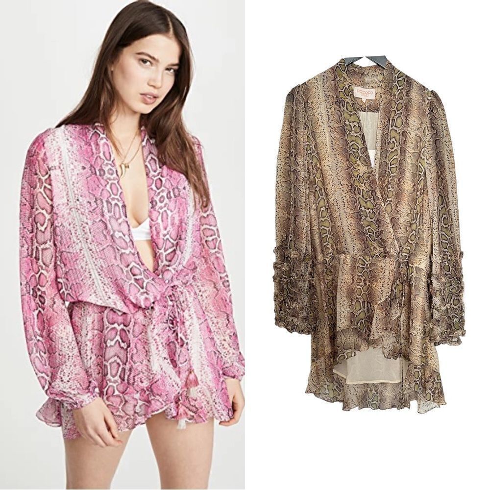 Rococo Sand Printed Faux Wrap Dress